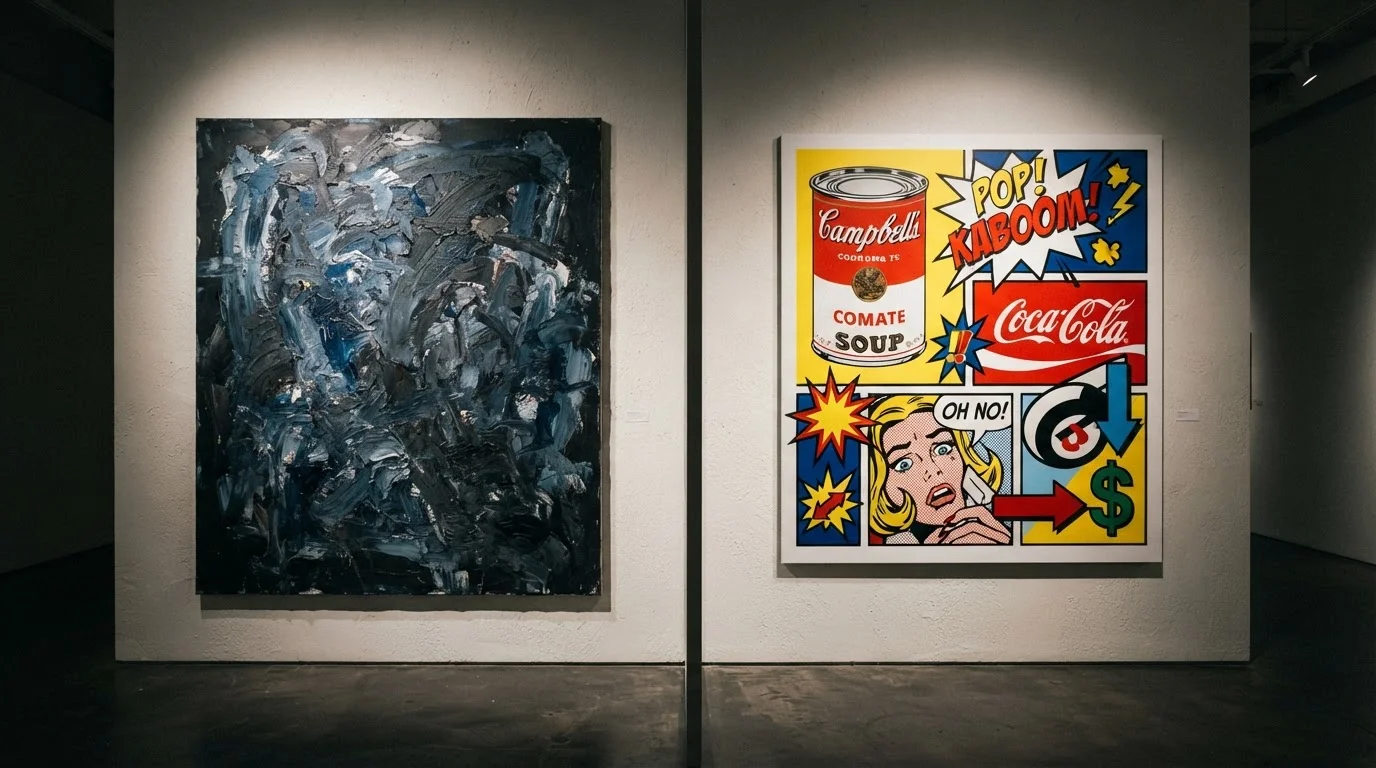 Abstract Expressionism vs. Pop Art: Two Movements, Two Americas