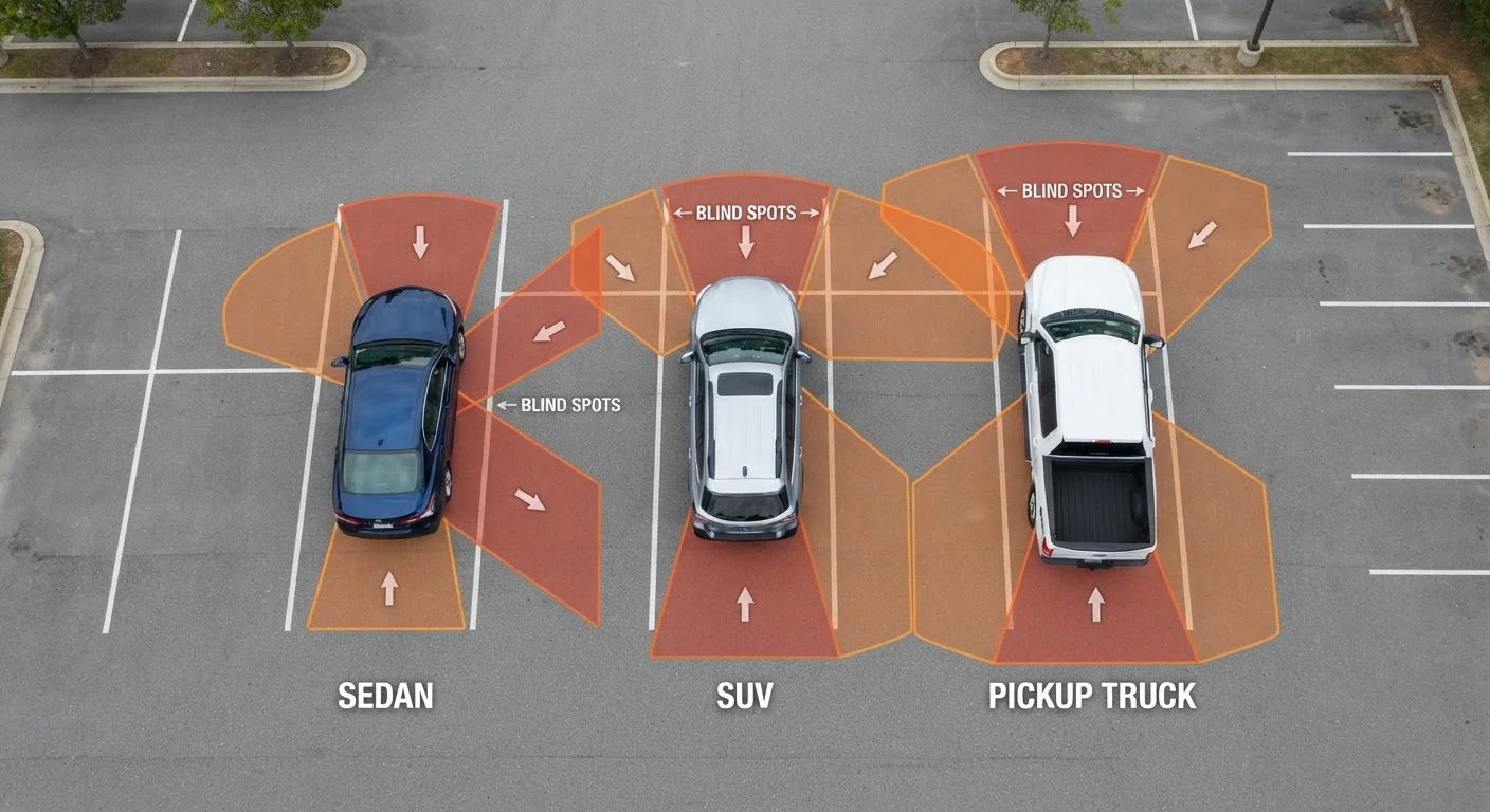 Blind Spots by Vehicle Type: Cars, SUVs, and Trucks Aren't Equal