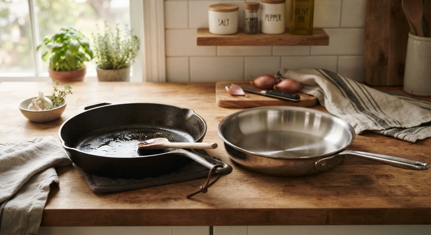 Cast Iron vs. Stainless Steel: Which Pan Actually Belongs in Your Kitchen?