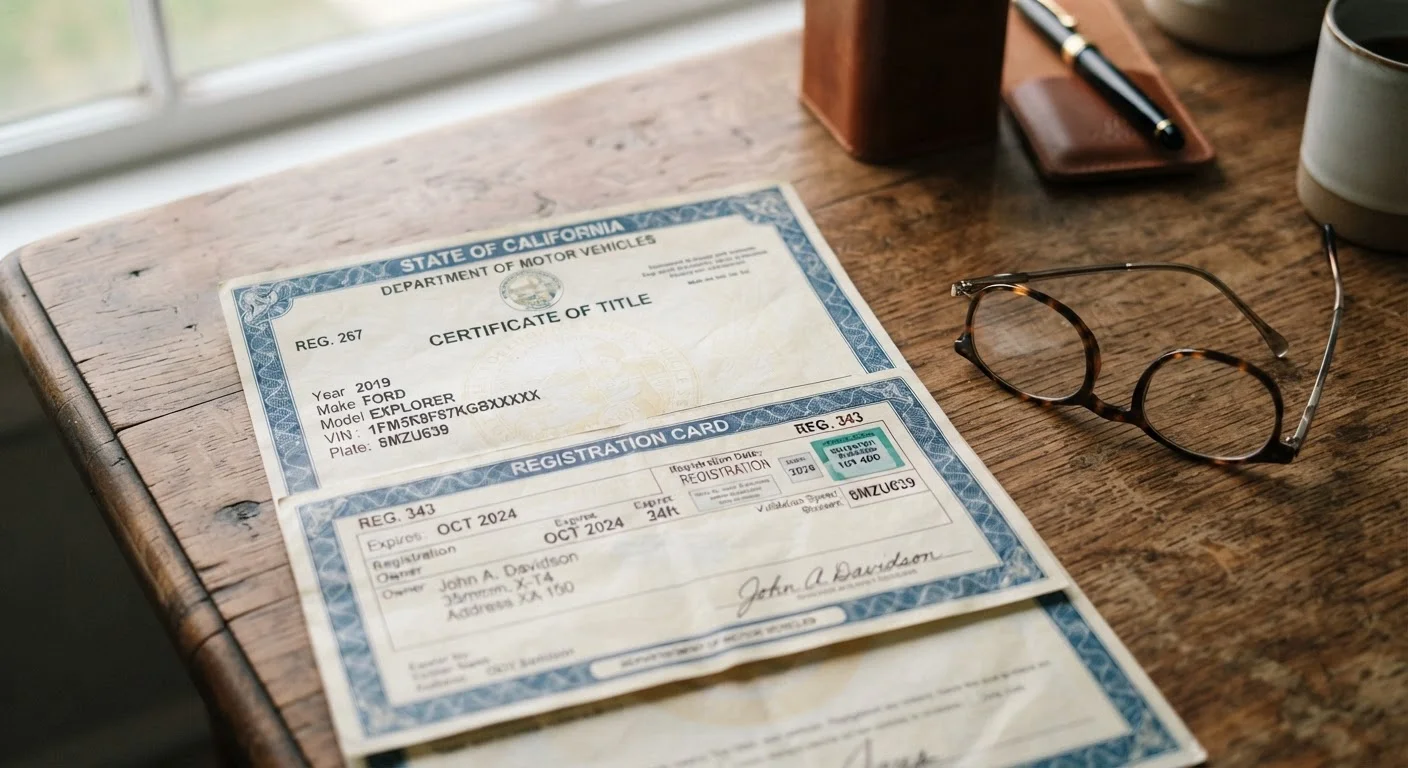 Reading Your Vehicle Registration and Title — What Each Section Means