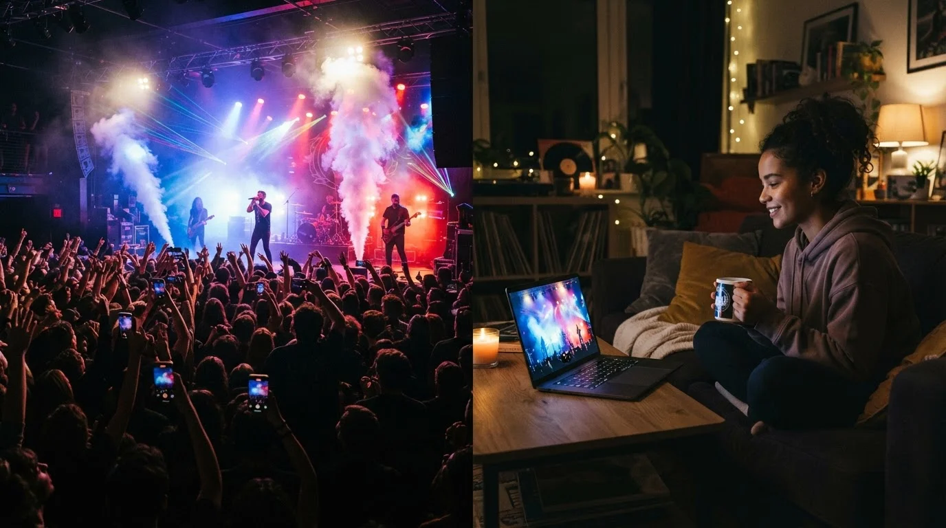 Streaming a Concert vs. Attending in Person
